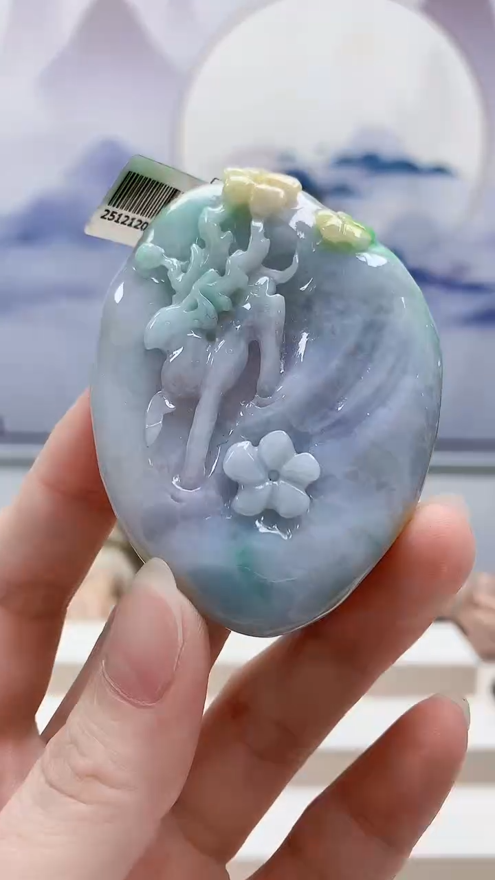 未镶嵌定制翡翠5160ry-毛货挂件17