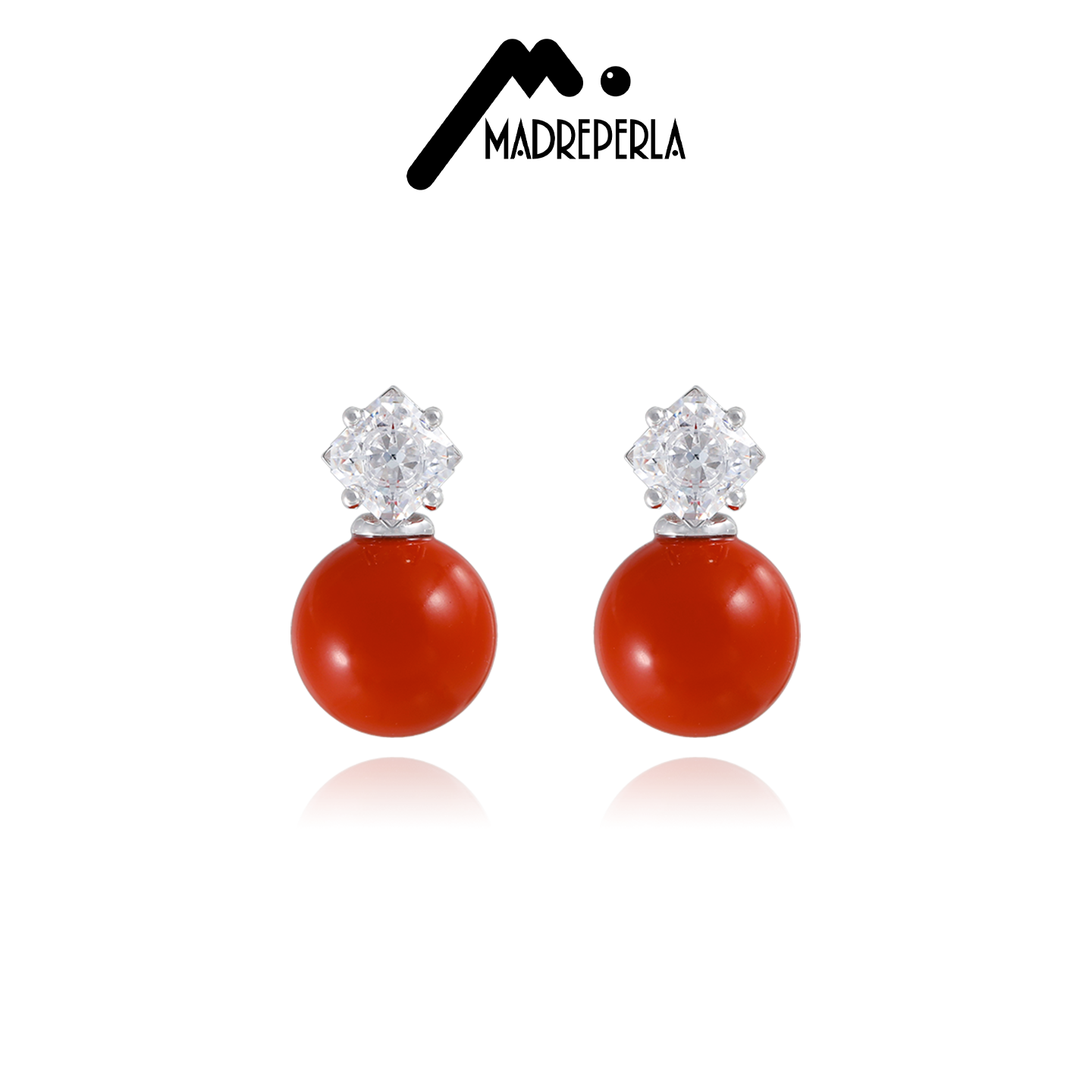 铜合金仿珍珠耳饰 【西班牙进口】MADREPERLA玛贝拉 红色限定耳环12