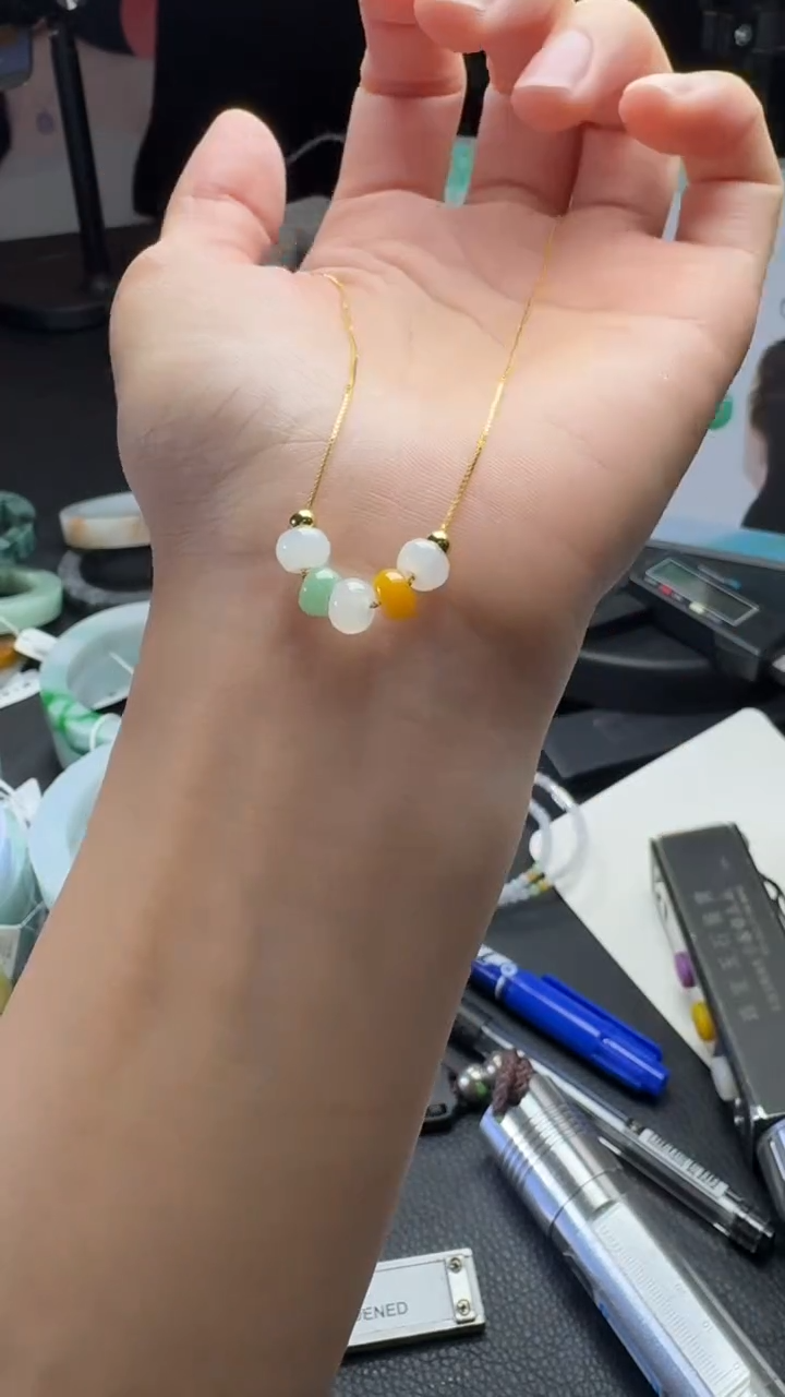 项链银S925镶嵌翡翠项链吊坠