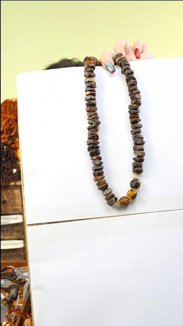 【闪购商品】琥珀颈饰未镶嵌多人