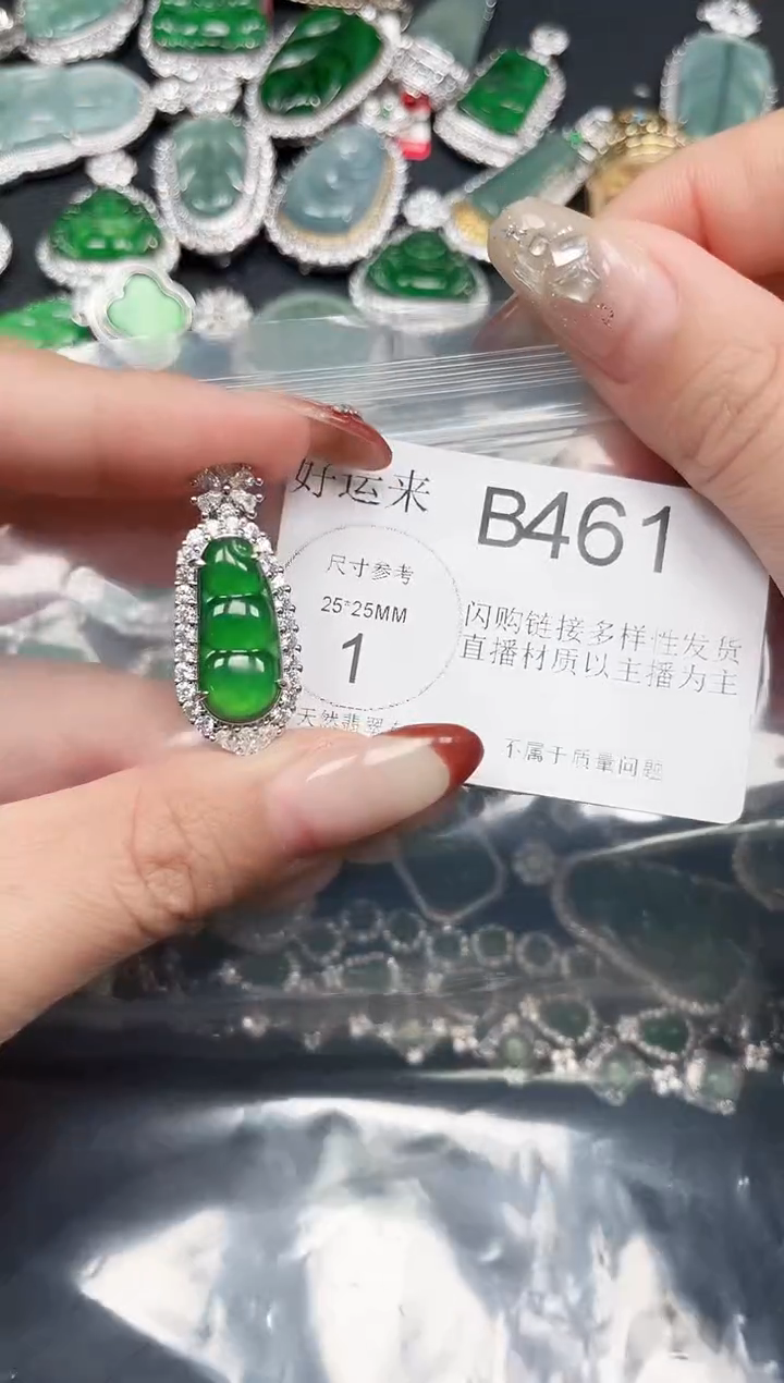 【闪购商品】翡翠颈饰未镶嵌吊坠赠皮绳461