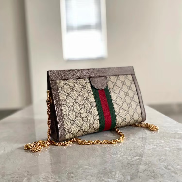 修复品GUCCI/古驰老花夹子包底长22/ F3WJ09714004/4004
