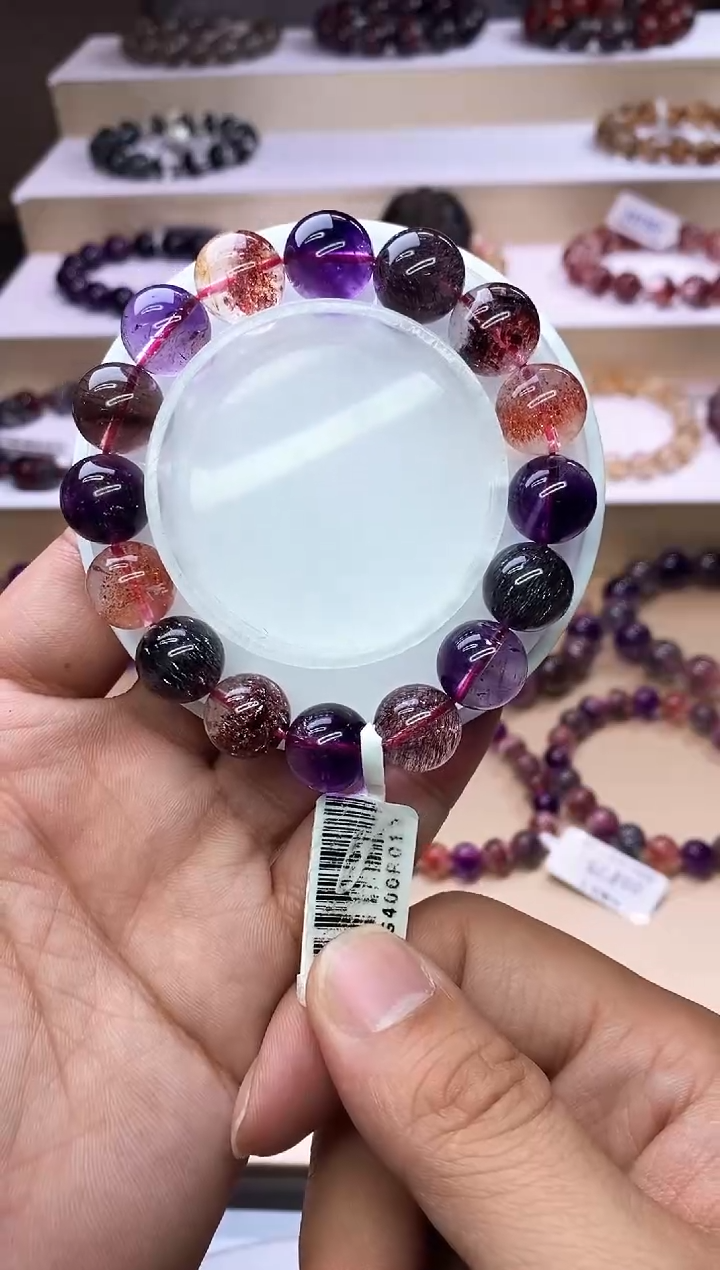 【闪购商品】水晶手链未镶嵌黑加仑超七单圈12m+