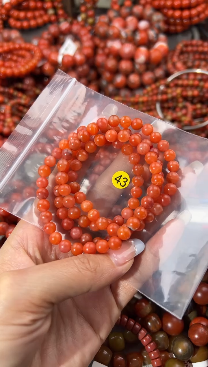 未镶嵌手串南红玛瑙6+