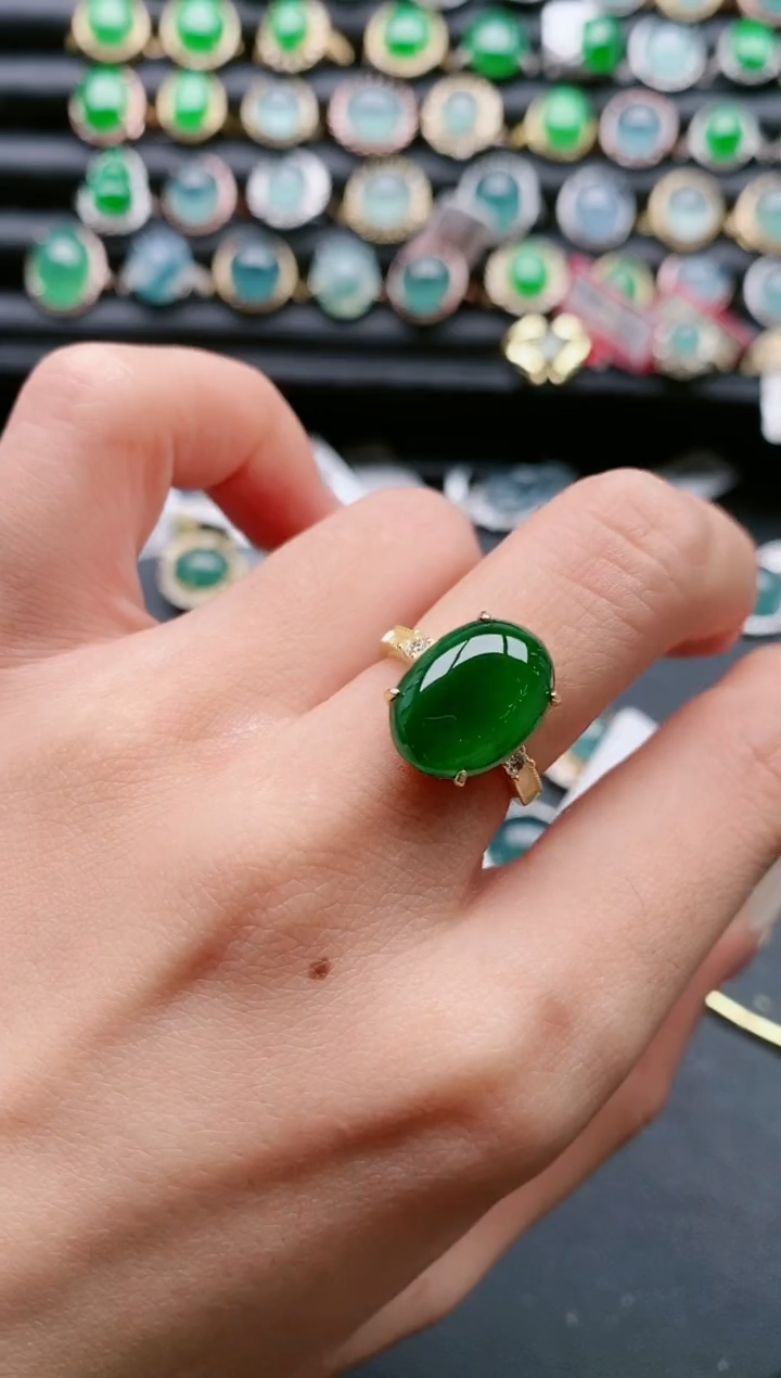 【闪购商品】翡翠戒指银S925镶嵌1111111
