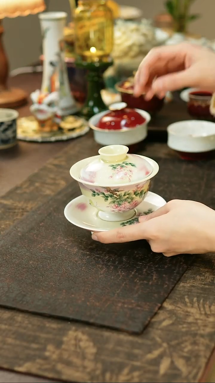 景德镇陶瓷杯碗柴烧多人