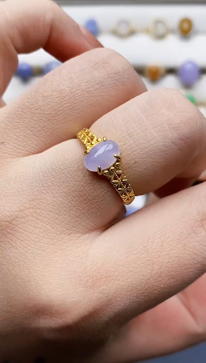 银S925镶嵌戒指翡翠3185