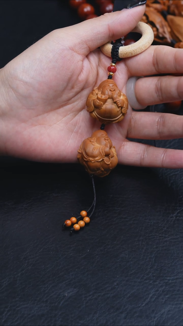 吊坠橄榄核2.8财迷单籽一对