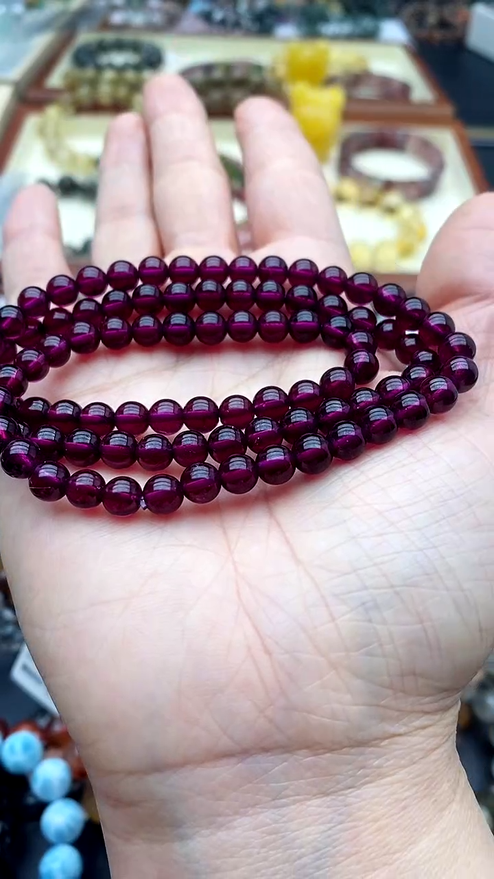 【闪购商品】石榴石（紫牙乌）手链未镶嵌紫牙乌6+