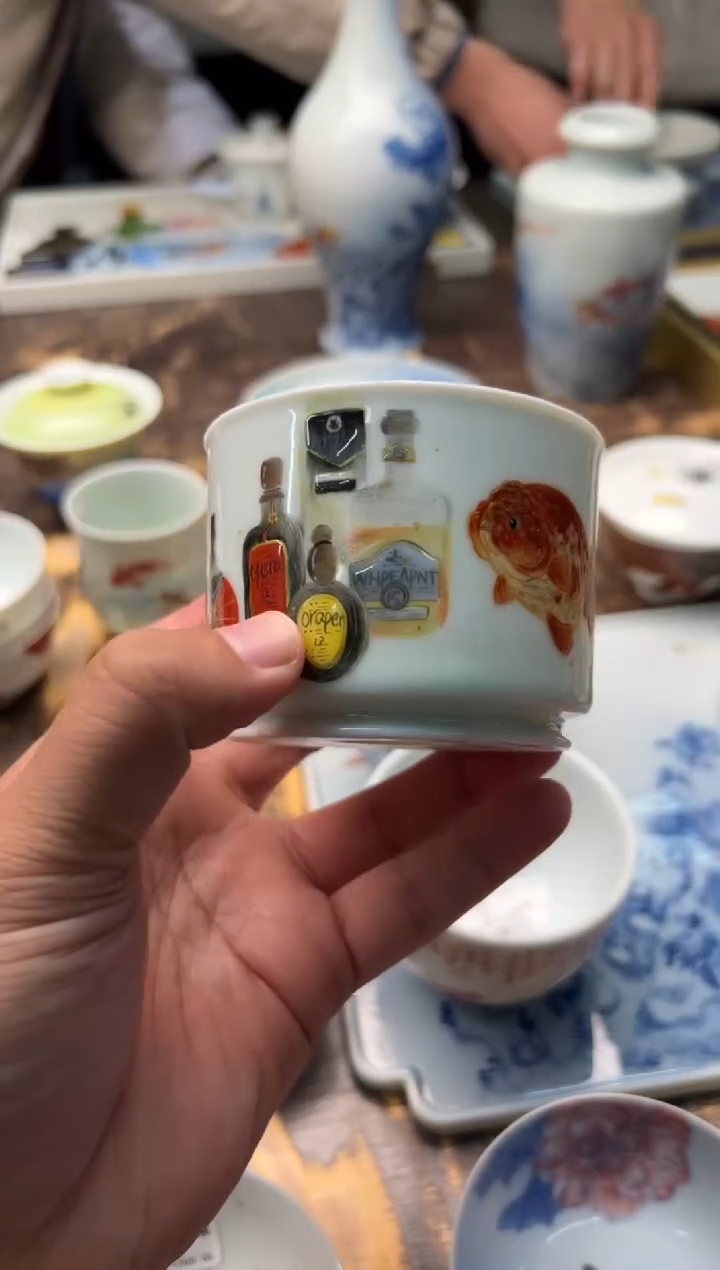 【闪购商品】/.朱清醉生梦鱼兰寿容天杯