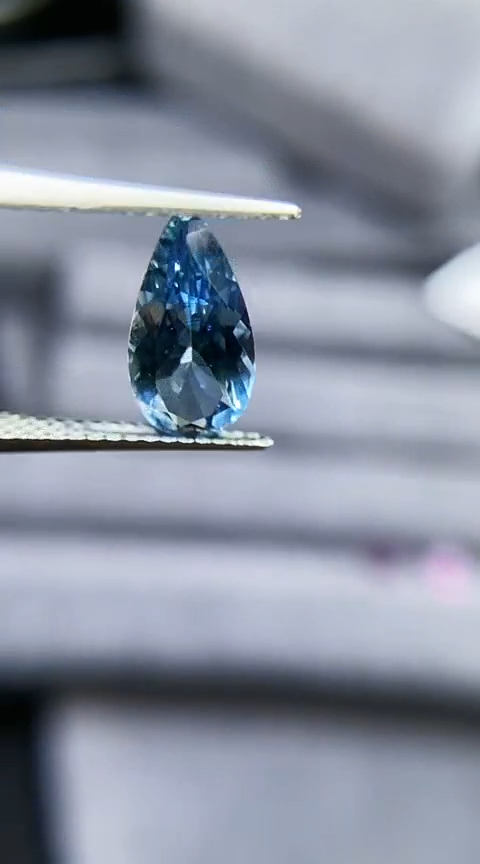 【闪购商品】定制海蓝宝石定制未镶嵌超级圣玛丽亚1.3克拉vb吉尔德