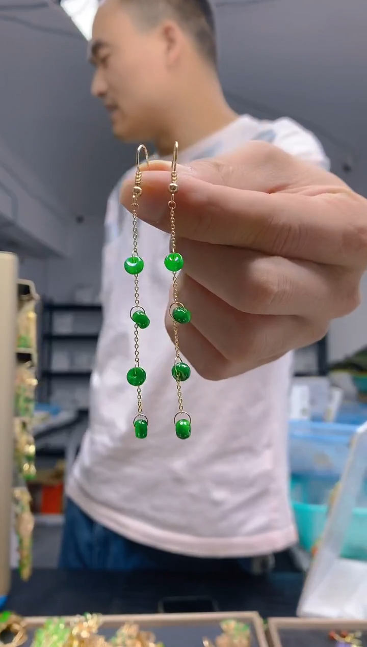 【闪购商品】翡翠耳饰合金280翡翠耳钩