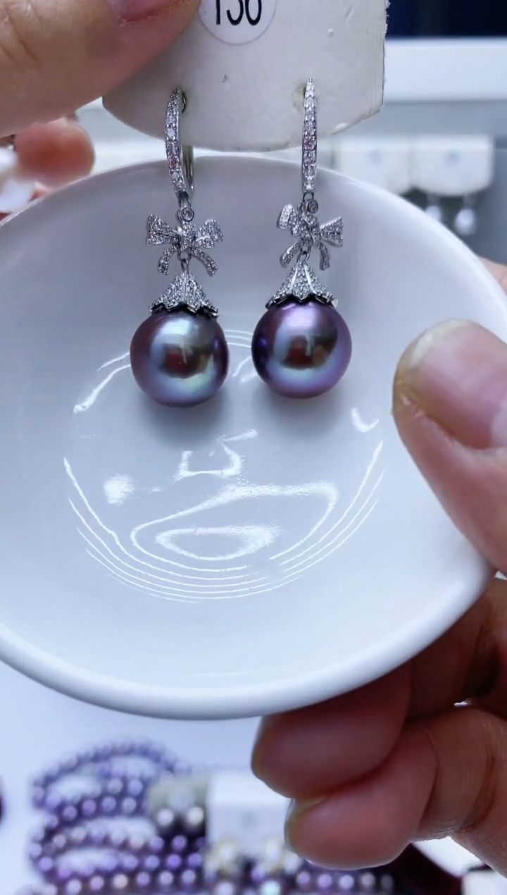 【闪购商品】淡水珍珠耳饰银S925镶嵌136