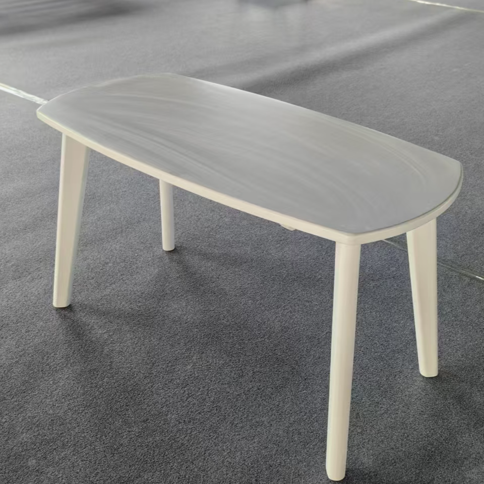 【BZ】简约实木长条桌椭圆茶几（不可折叠）