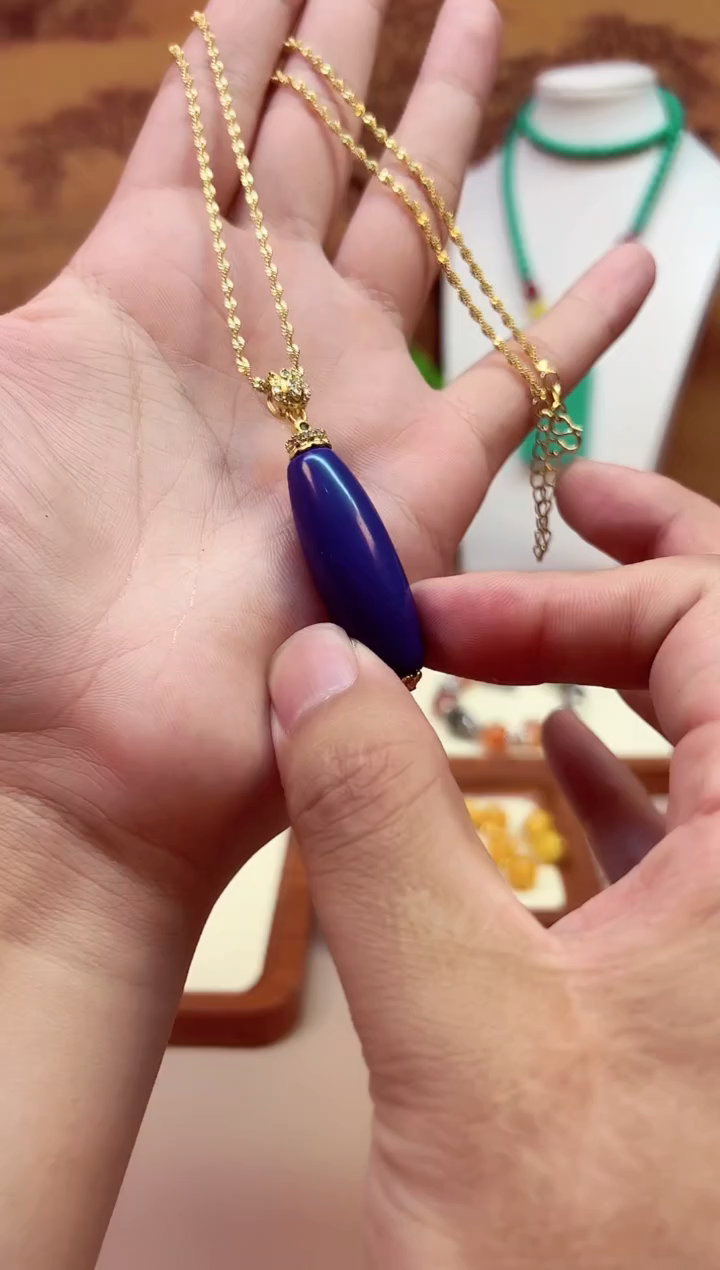 青金石14K金镶嵌吊坠(赠链)X03