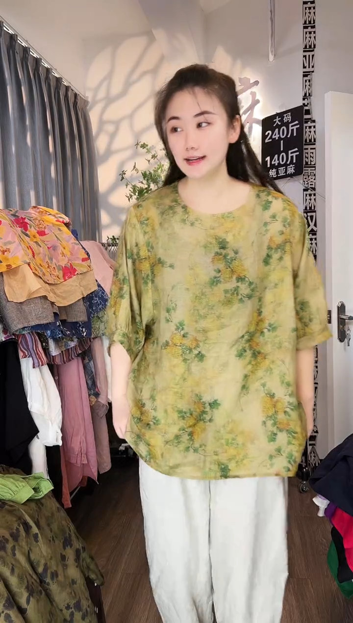 亚麻汉麻苎麻大码女装。