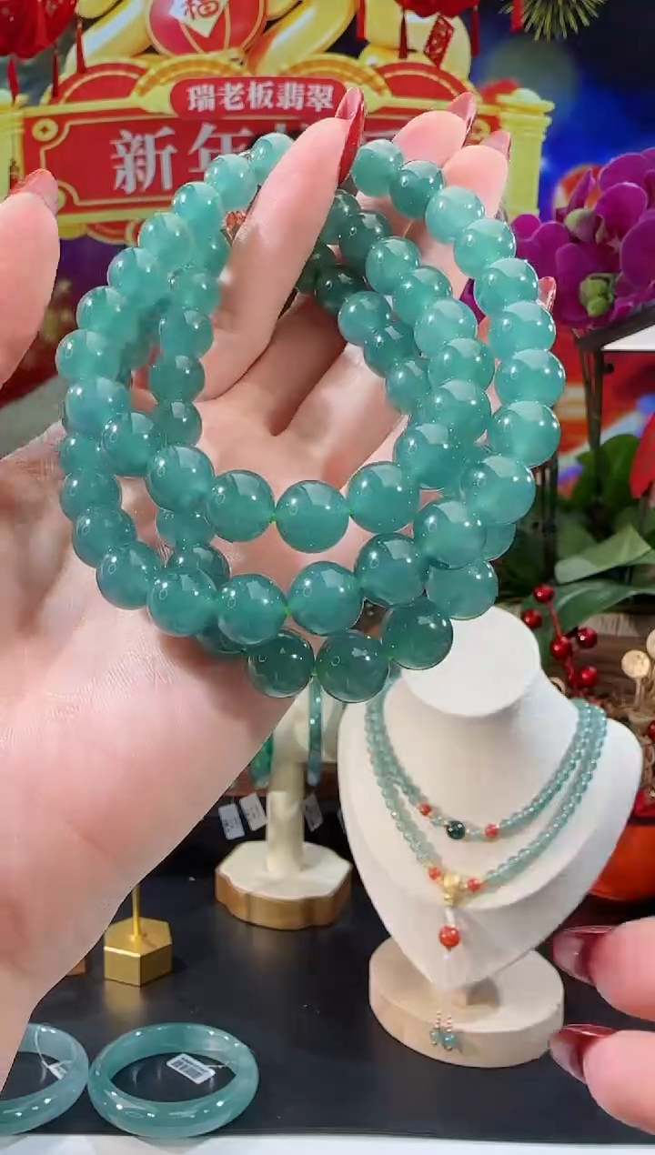 【闪购商品】翡翠项链合金长串多样性发一