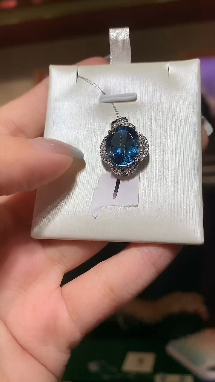 颈饰托帕石银S925镶嵌【宝石世家严选】