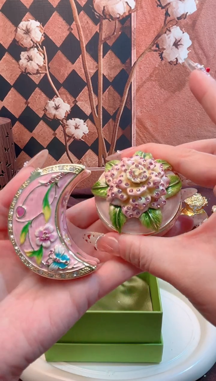 锌合金珐琅首饰盒默认微瑕拆盒不退～