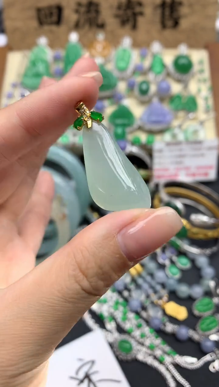 【闪购商品】翡翠颈饰18K金镶嵌216-中国好珍宝