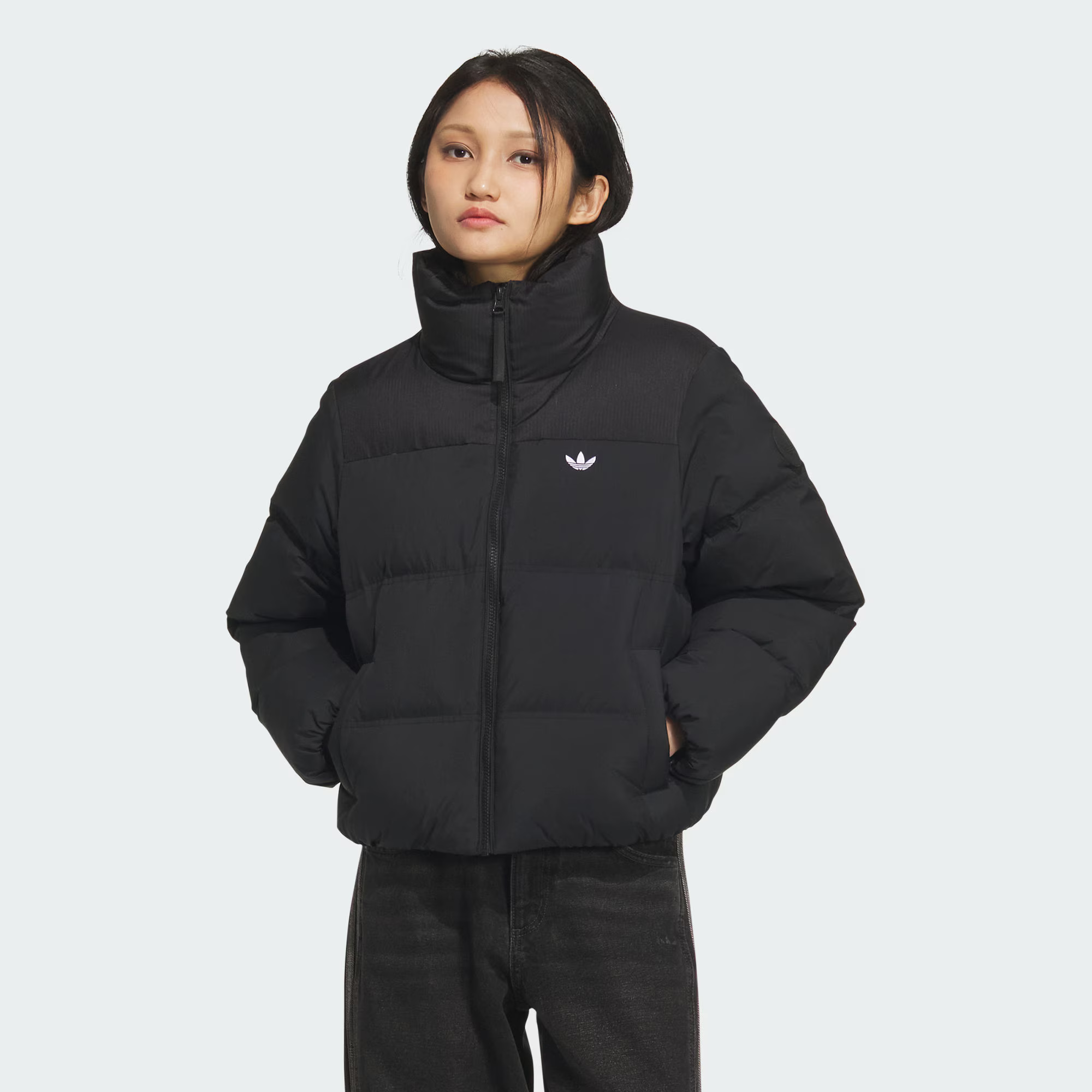 adidas SHORT DOWN PUFF JACKET 保暖鸭绒面包羽绒服 KC2659 SX