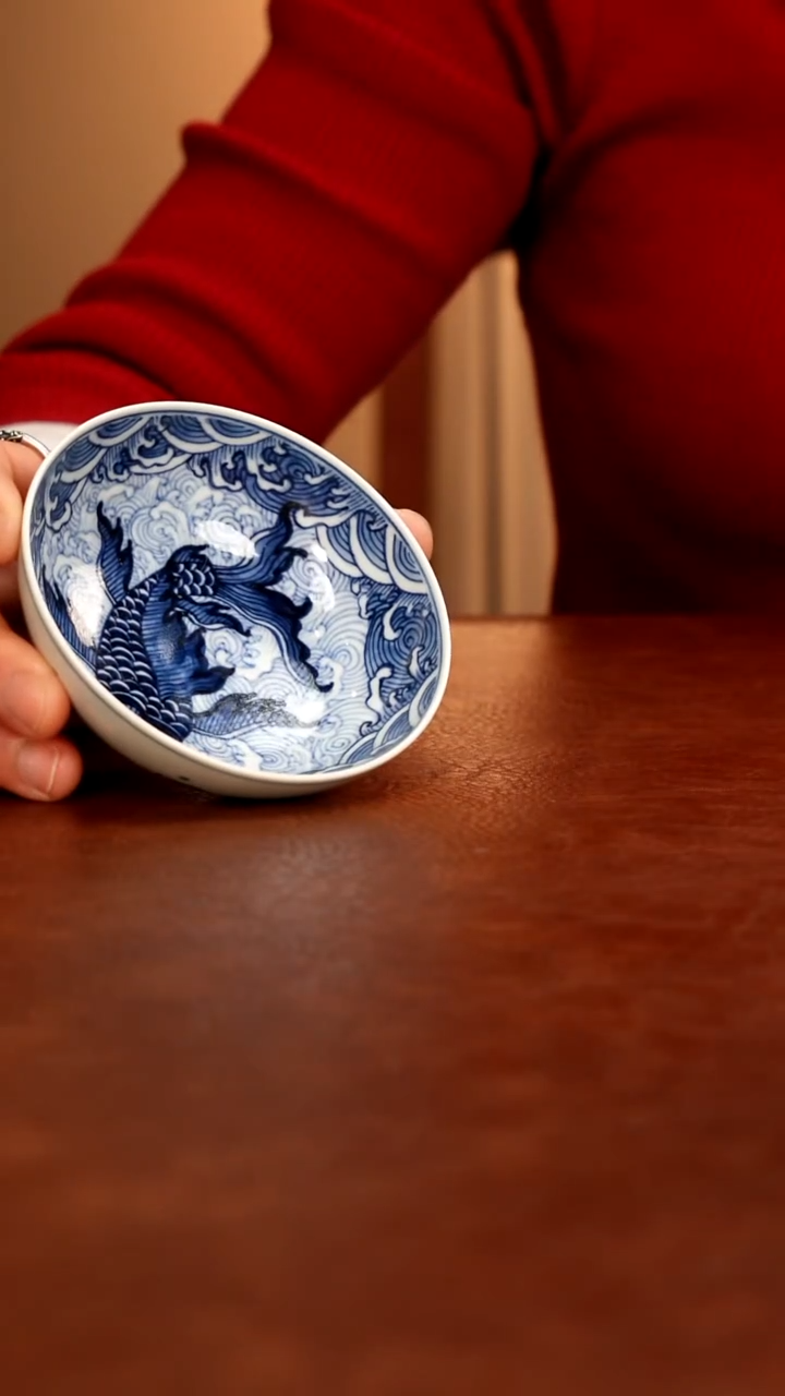 摆件陶景德镇瓷器，青花瓷手绘茶具~