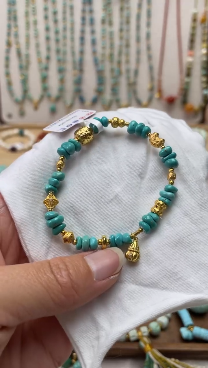 【闪购商品】绿松石手串银S925镶嵌72