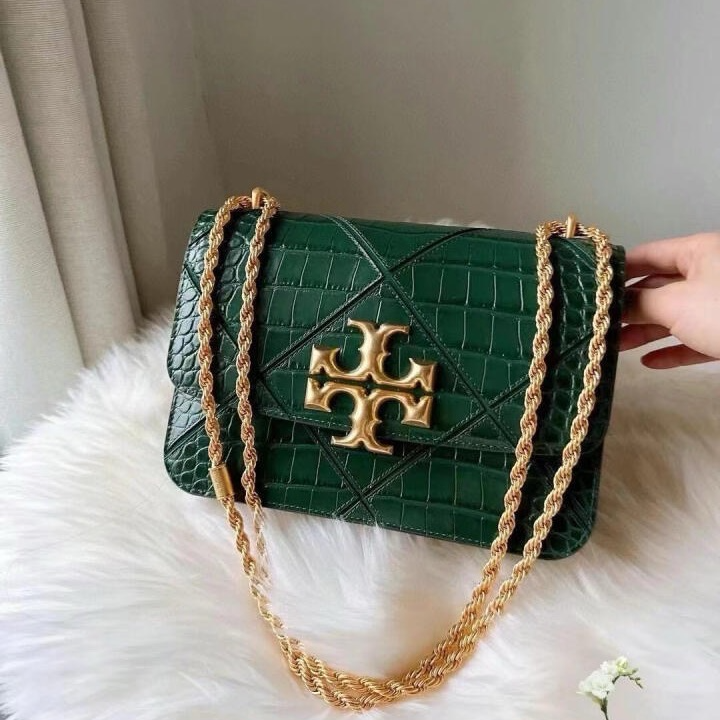 tory burch eleanor 大号绿色鳄鱼纹eleanor77039-348情人节礼物