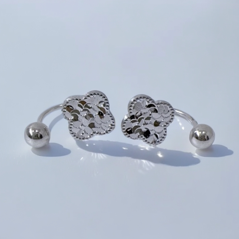 熙冉金珠宝铂金Pt950时尚U型耳饰