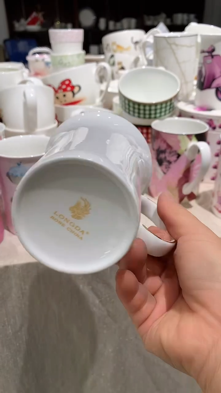 2个隆达杯子骨质瓷