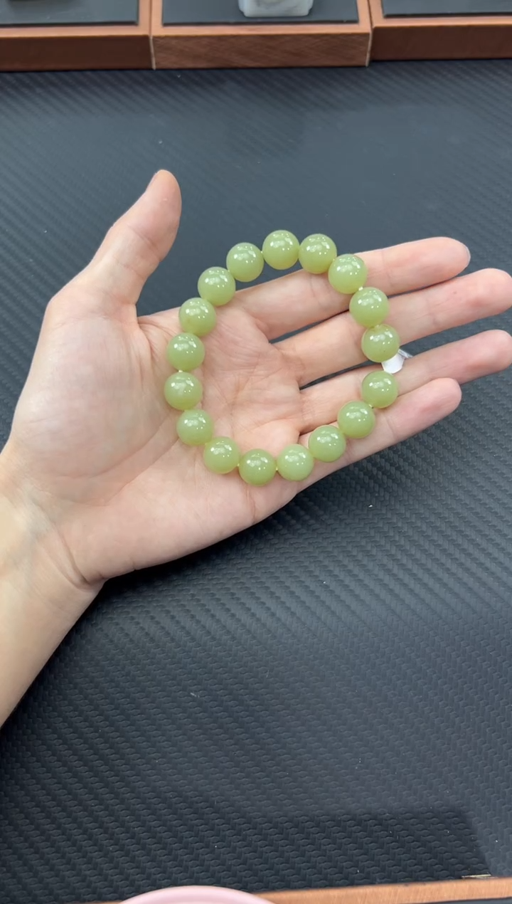 【闪购商品】和田玉手串未镶嵌若羌微色差卡12手串