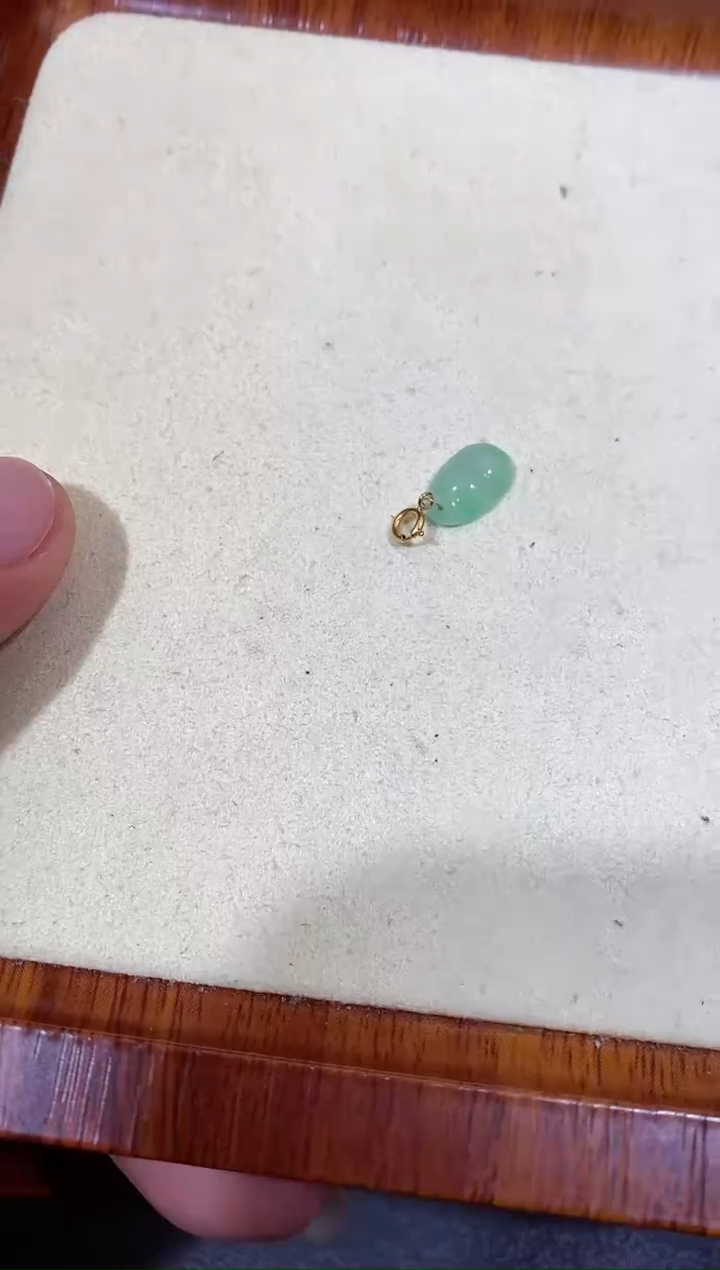 翡翠18K金镶嵌吊坠(不含链)111111