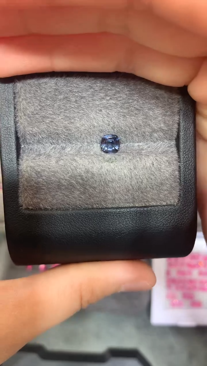 【闪购商品】定制尖晶石裸石未镶嵌枕型 灰蓝紫色调 0.80ct