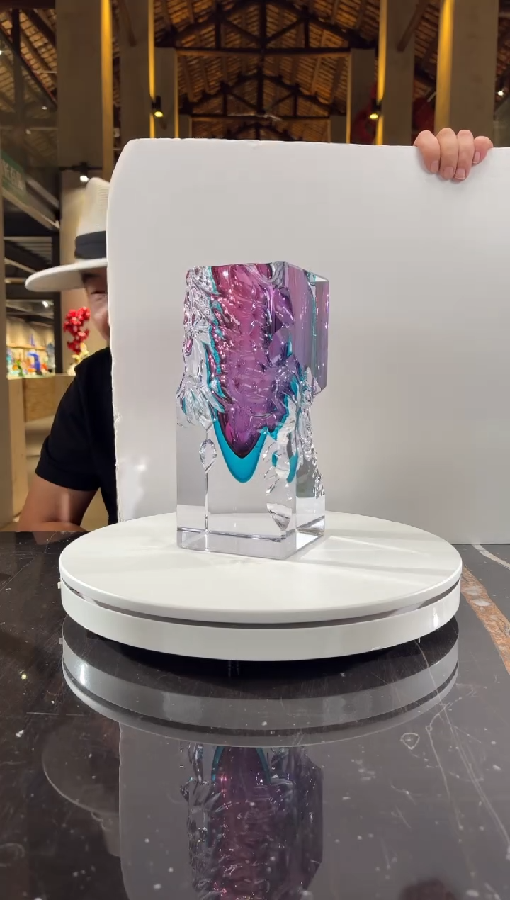 摆件璨石美学金红宝石蓝时间的边缘艺术花瓶
