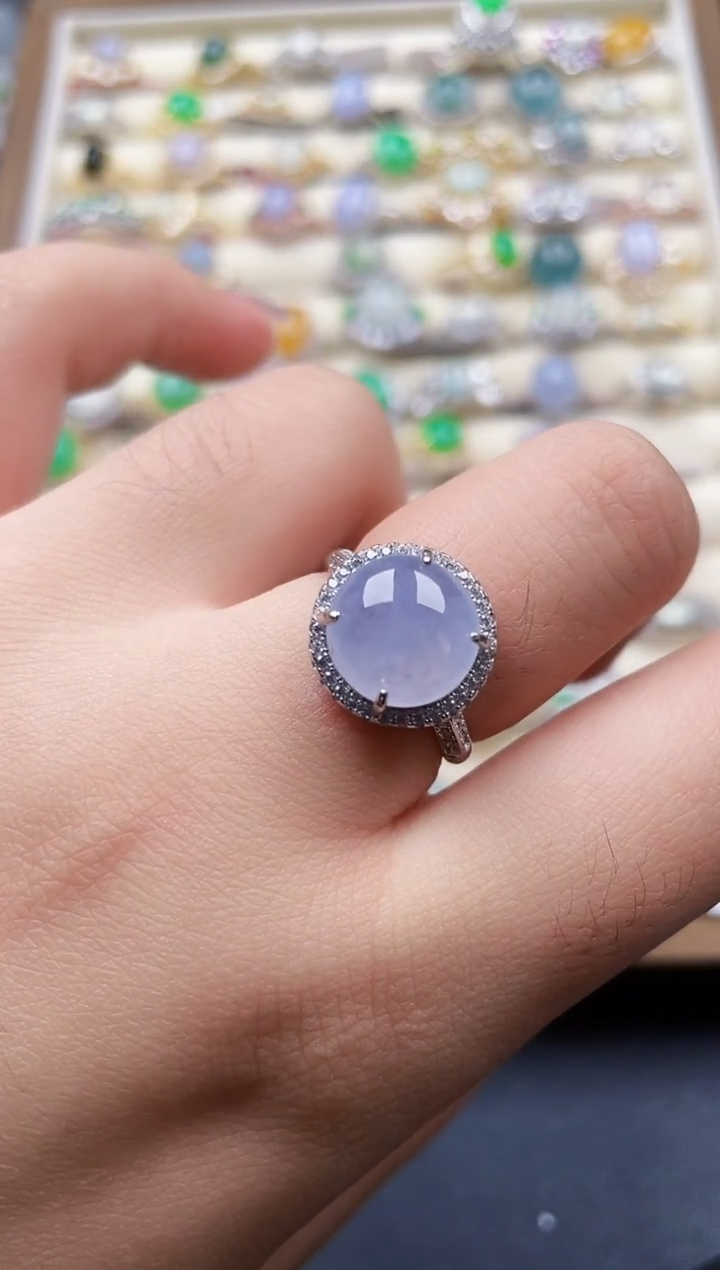 银S925镶嵌戒指翡翠211