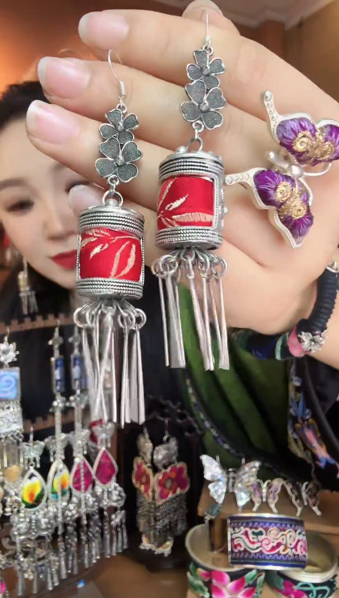 刺绣纯手工民族风耳环