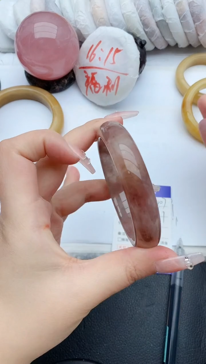 【闪购商品】石英质玉手镯未镶嵌G407+60/61