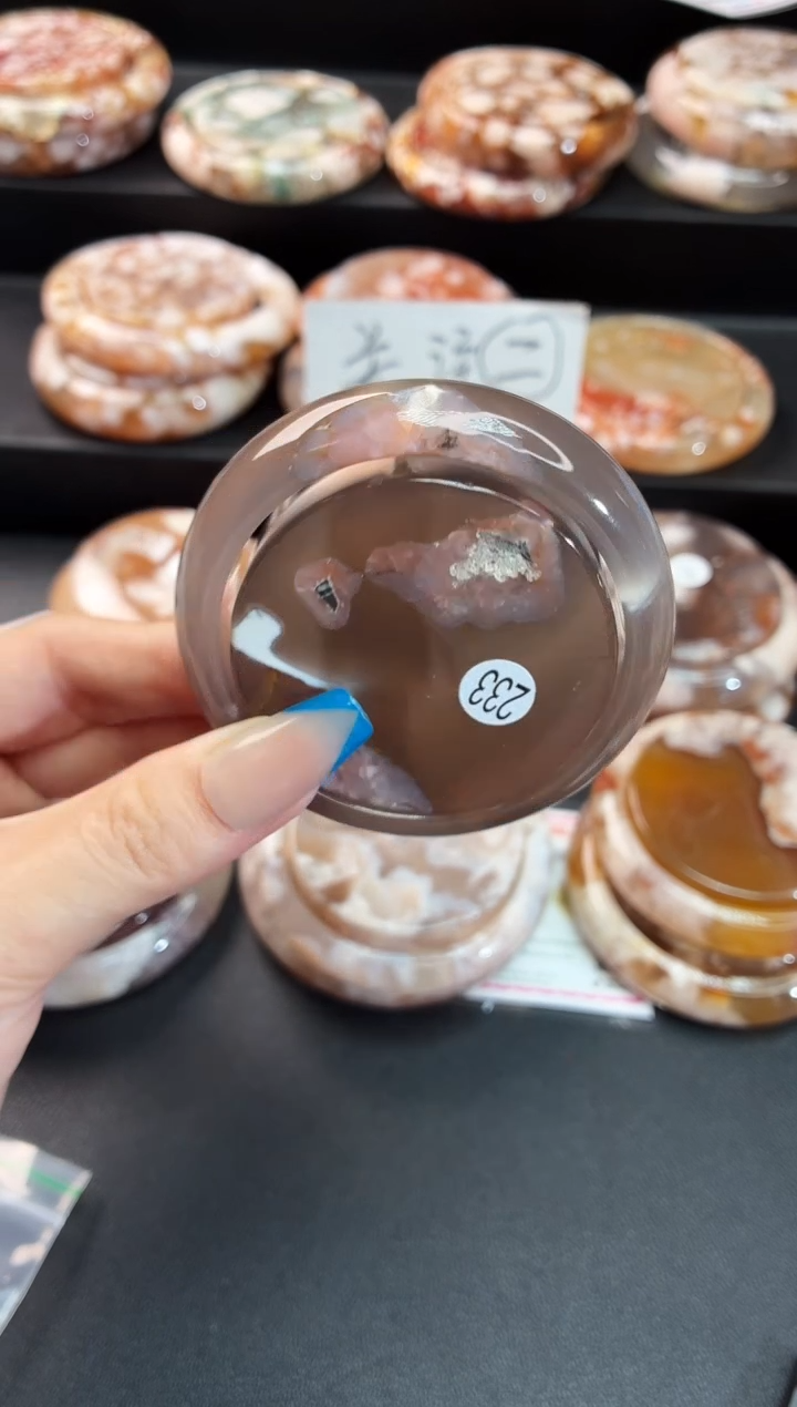 手镯玛瑙/玉髓未镶嵌安**李石英质玉54圈53/54带(赠送镯心)