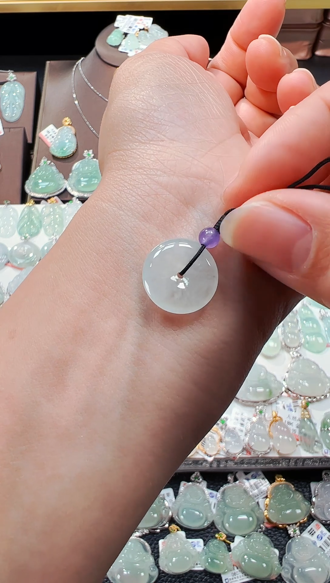 【闪购商品】翡翠吊坠(不含链)未镶嵌平安扣吊坠