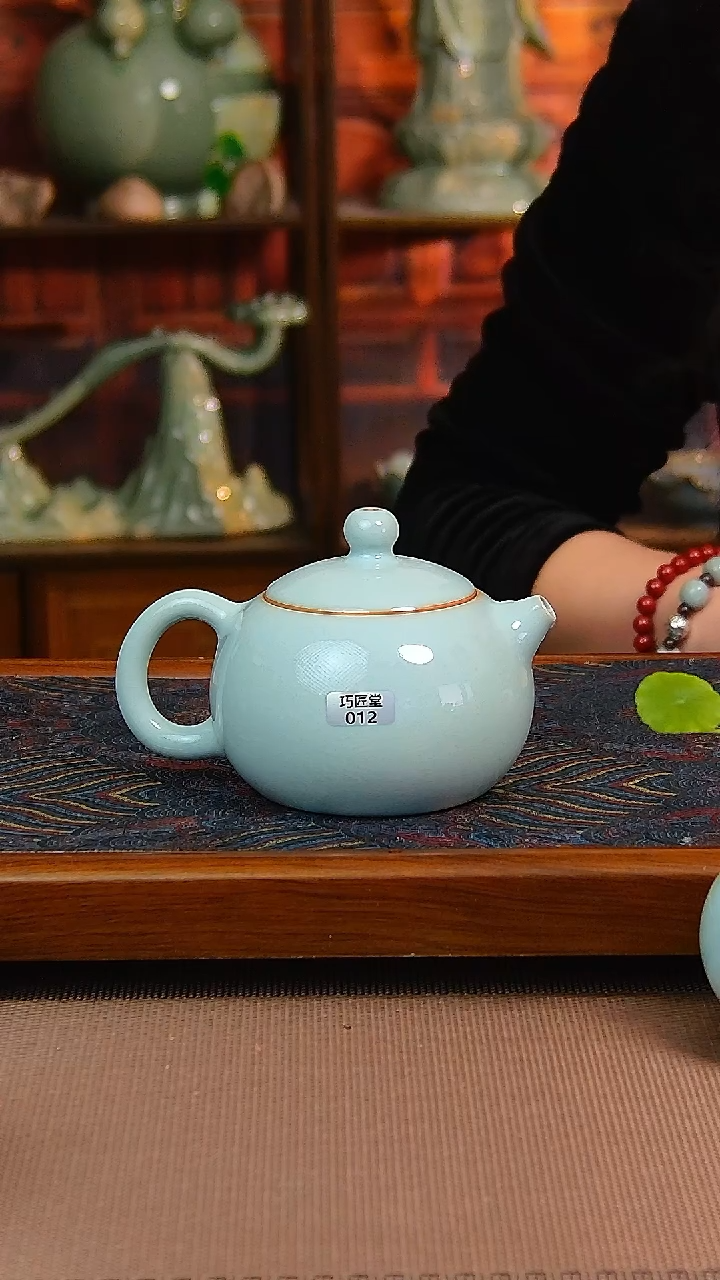 【闪购商品】原矿汝瓷手工西施壶，微瑕