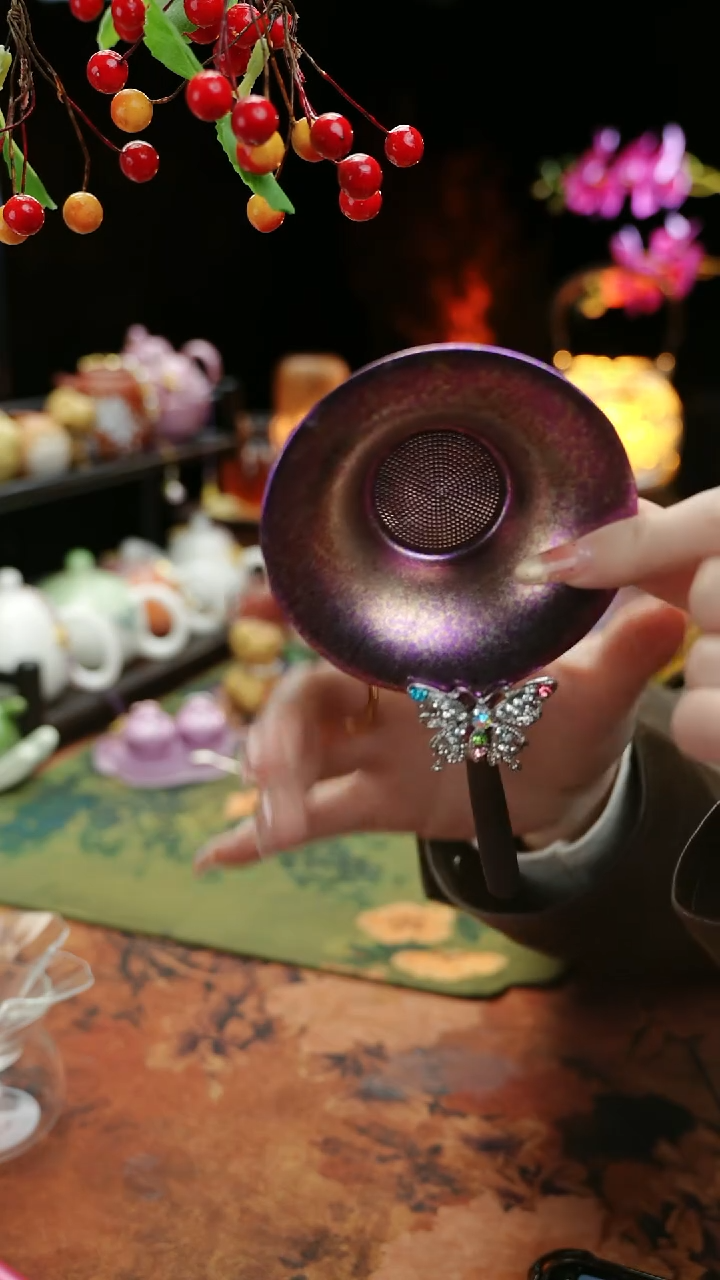 【闪购商品】紫色钛茶漏茶道配件