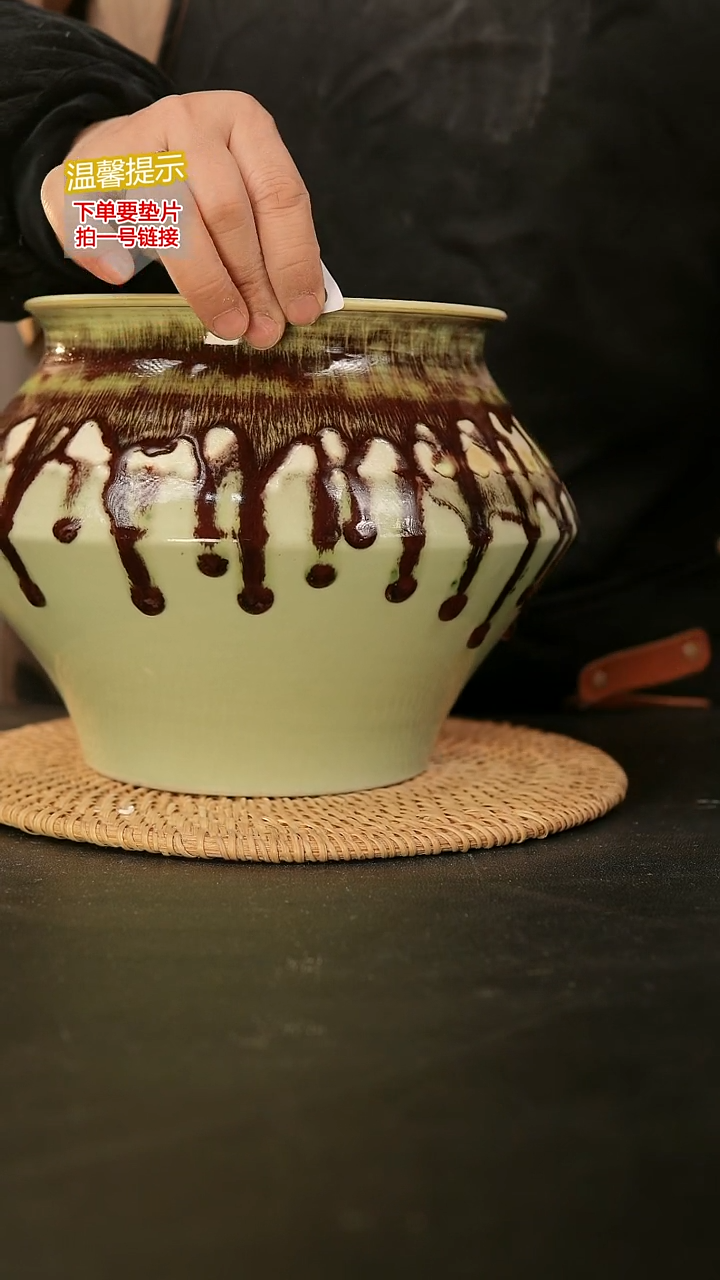 瓷片040瑕疵款，口约14  高约18