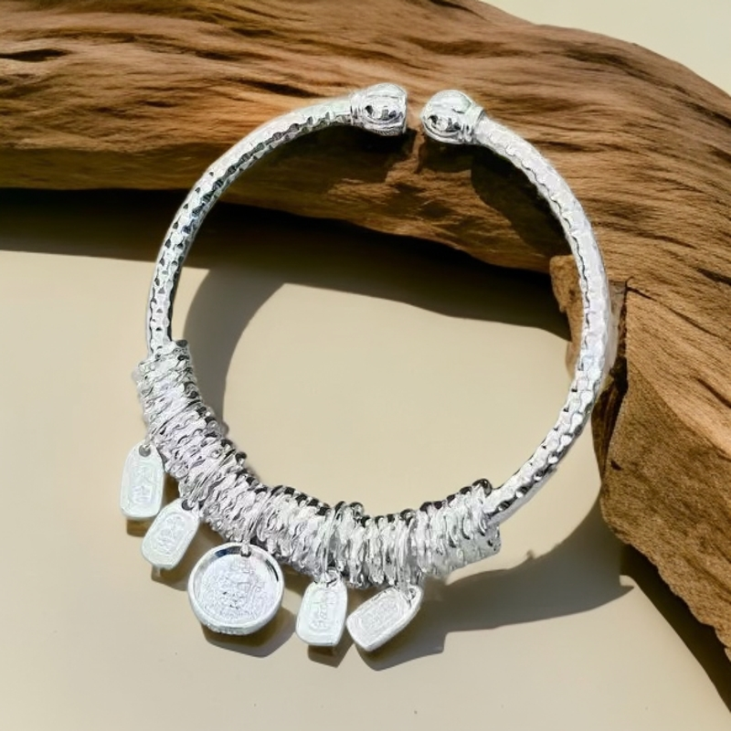 999.9南瓜头黄财神盘缠开口镯