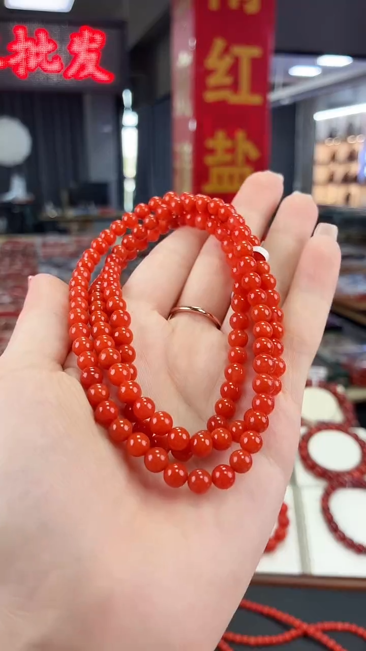 南红玛瑙多圈5+未镶嵌一个/条