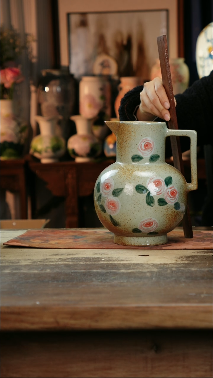 【闪购商品】瓷片景德镇纯手工釉下彩精品花瓶