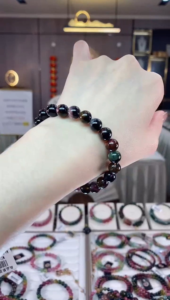 【闪购商品】碧玺西瓜单圈手串8mm+未镶嵌一物一证dan