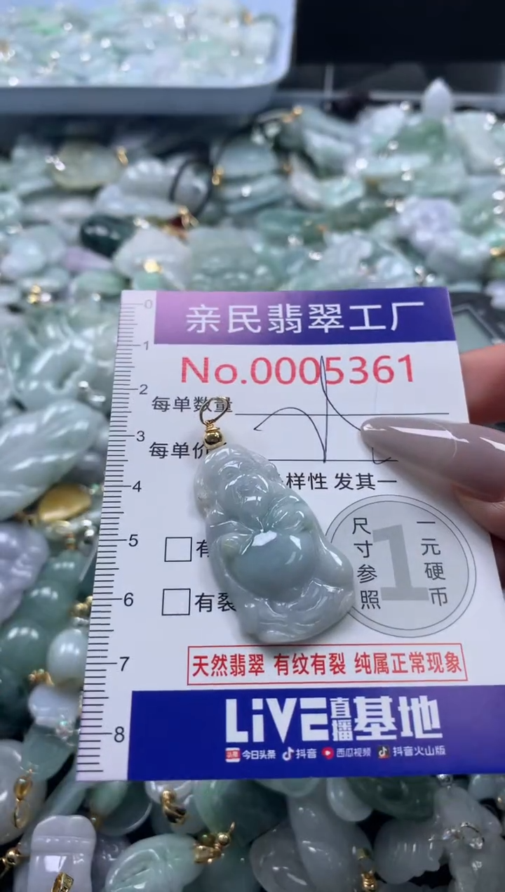 吊坠(不含链)未镶嵌翡翠5361