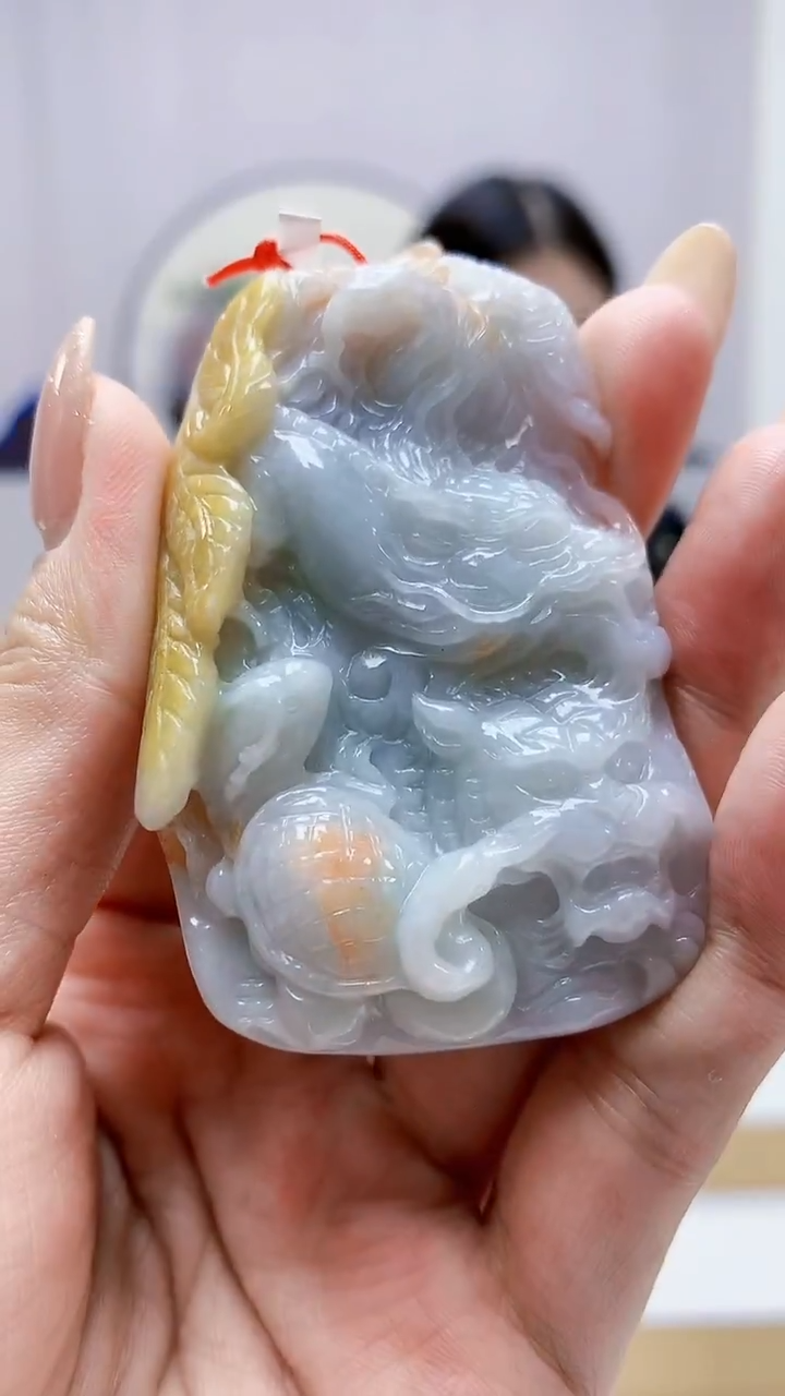 未镶嵌定制翡翠4812MM-毛货挂件39