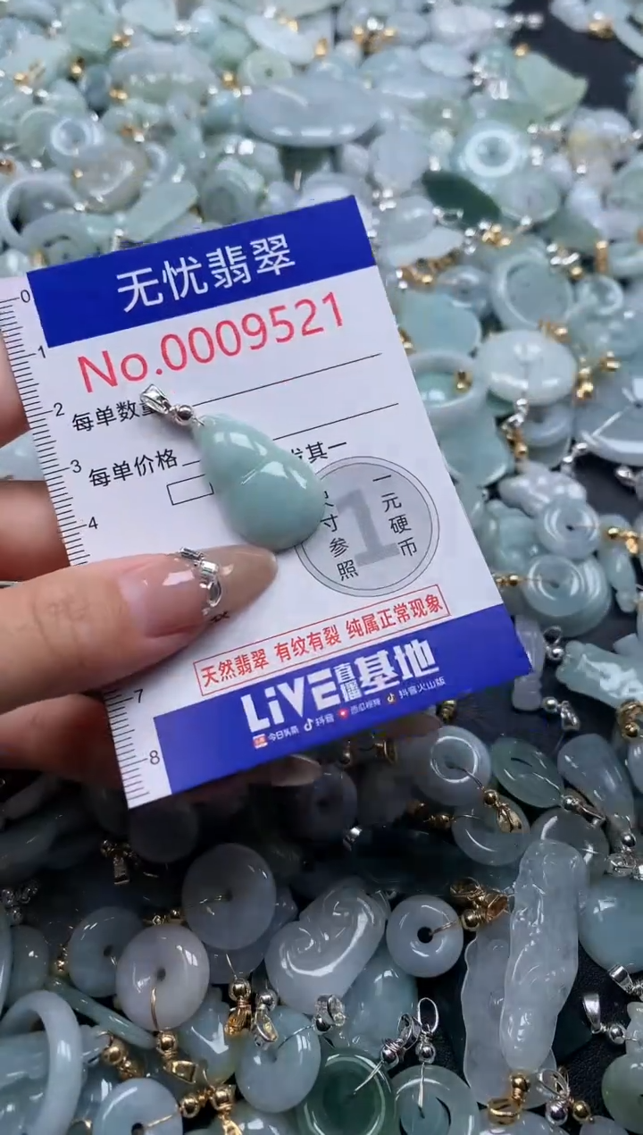 翡翠未镶嵌吊坠(不含链)9521