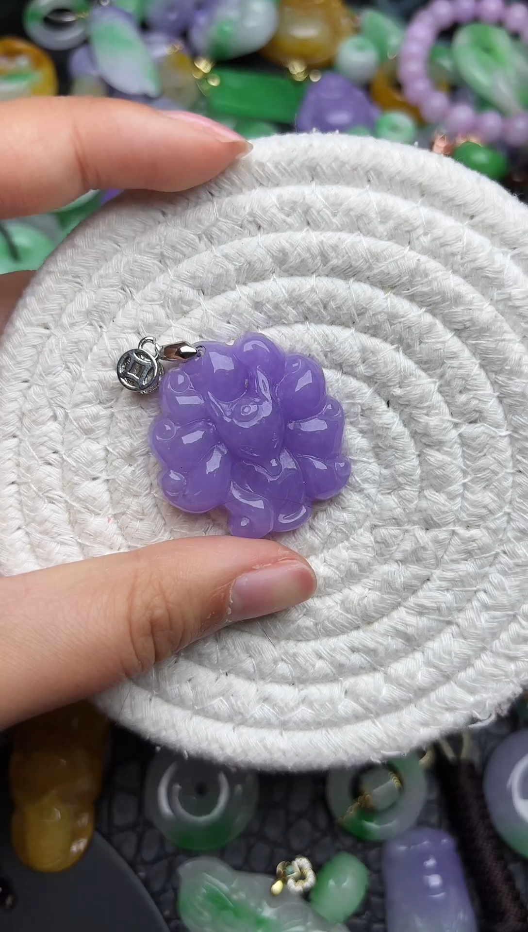 颈饰未镶嵌翡翠缅甸翡翠吊坠